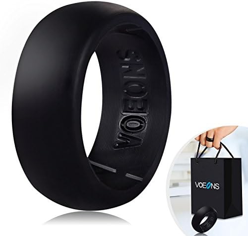 Silicone Rubber Wedding Ring Wedding Band for Men Black