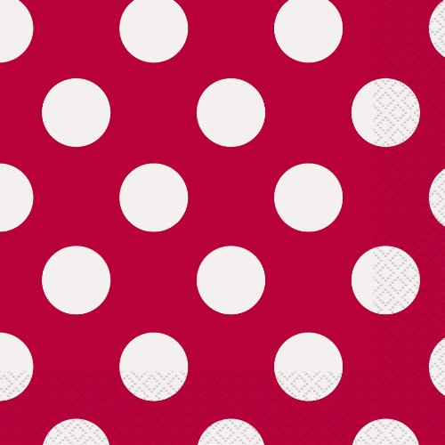 Red Polka Dot Party Napkins, 16ct