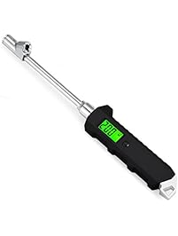 Webetop Heavy Duty Truck RV Cars Tire Pressure Gauge 0-200PSI Stainless Steel Dual Head for Dual Rear Tires With Large Backlit LCD