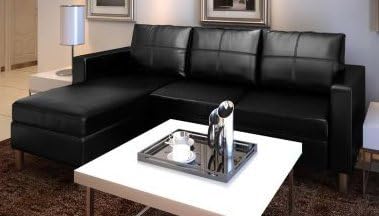 Amazon Com Skb Family 3 Seater L Shaped Artificial Leather