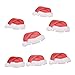 King&Pig 12 PCS/set Christmas glass sign flag Christmas hat toothpick flag food sign Christmas cake sign flag Party Decorations (12)