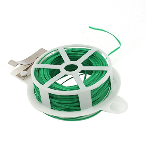 uxcell 30Meters 98Ft 98Feet Twist Tie Reel Plant Tie-Line Spool Green