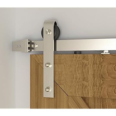 Diyhd 5 5ft Soft Closing Brushed Nickel Sliding Barn Door Hardware