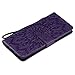 A-slim Galaxy Note 8 Wallet Case, (TM) Sun Pattern Embossed PU Leather Magnetic Flip Cover Card Holders & Hand Strap Wallet Purse Case for Samsung Galaxy Note 8 - Purple