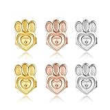 YAVIS [Update] Earring Backs Earring Lifters - 3 Pairs of Adjustable Hypoallergenic Earring Lifts for Women Ear Lobe Support Patches(18k Gold Plated, Silver Plated, Rose Gold Plated-Crown Style)