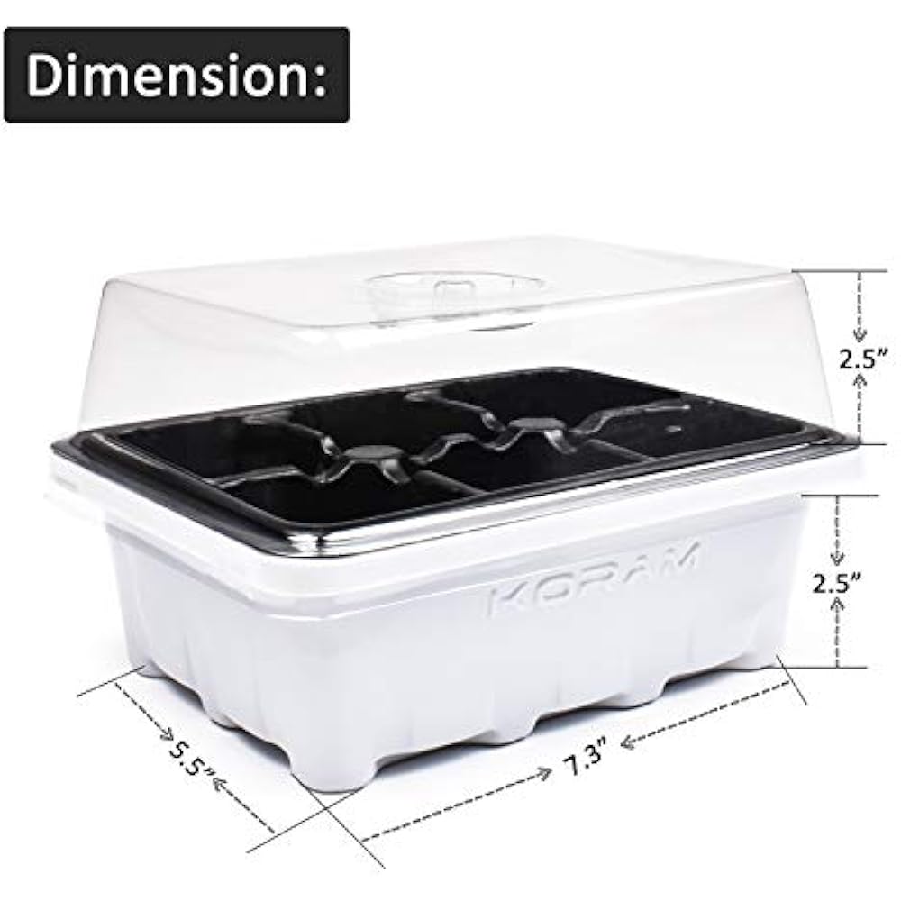 10Pack Seed Starter Trays 60 Large Cells Seedling Plant Grow Kit With