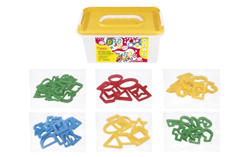 Jovi - Chest with Cutting Moulds for Modelling Clay, 2 Sets of Letters, 2 Sets…