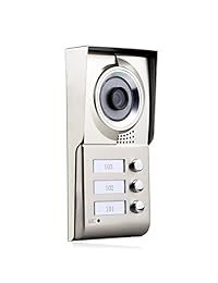 MAOTEWANG Cámara de 7 pulgadas, 3 apartamentos, sistema de video portero para puerta, IR-CUT HD 1000TVL, cámara de timbre de 3 botones, 3 monitores, a prueba de agua