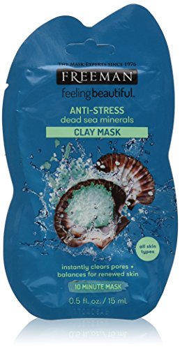 FreemanFeeling Beautiful Facial Anti-Stress Mask Dead Sea Minerals 0.50 oz (Pack of 7)