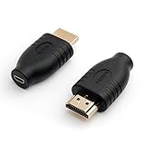 GearIt Micro HDMI Adapter - HDMI Male (Type-A) to Micro HDMI Female (Type-D) Gold Plated Connector Converter Adapter