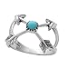 Shirley Vintage Silver Arrow Deer Head Turquoise Joint Knuckle Nail Midi Ring Set of 7 Rings