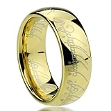 8MM Titanium Comfort Fit Wedding Band Laser Etched Old Letter Pattern Lord Rings ( Size 6 to 14 ), 12