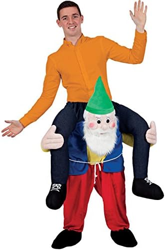 Carry Me Piggy Back Gnome Funny Adults Mascot Fancy Dress Up Party Dwarf Santa