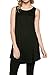 12 Ami Solid Basic Long Tank T-Shirt Tunic Black Extra Large