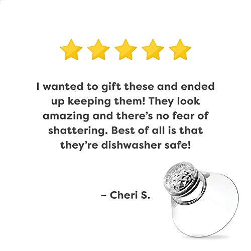 TOSSWARE-RESERVE-8oz-Stemless-Martini-Glass-SET-OF-24-Tritan-Dishwasher-Safe-Heat-Resistant-Unbreakable-Plastic-Cocktail-Glasses-Clear