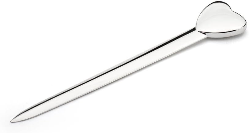 Zilverstad Letter Opener Heart, Metal, Silver Coloured, 0.5 x 2.6 x 15.1 cm