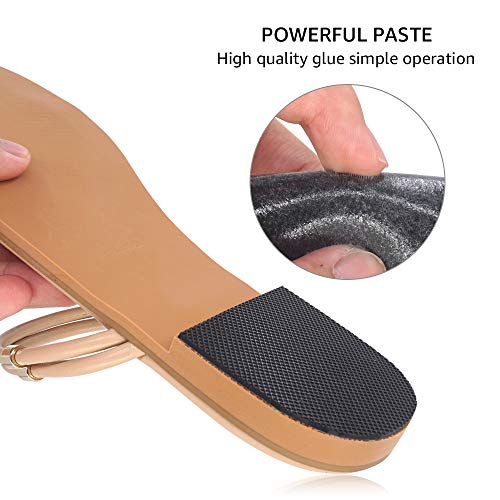 Beautulip Non-Skid Pads for Shoes Noise Reduction Self-Adhesive Slip Resistant Sole Stick Protector Pack of 8 (Black)