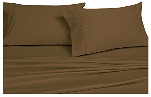 Royal Hotel's 8pc Solid Brown Queen Size Bed-in-a-Bag Down-Alternative Comforter Set 300TC 100% Rayon from Bamboo