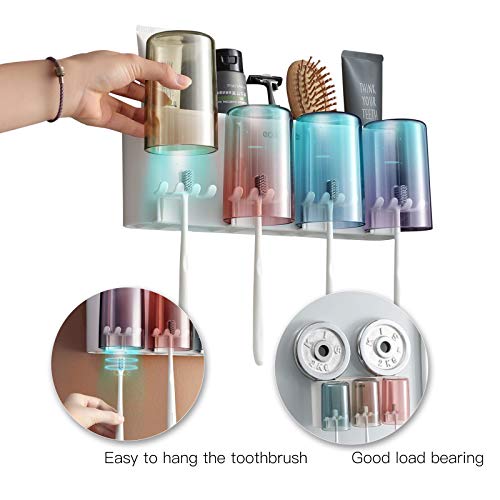 Toothbrush Holders Wall Mounted, MOPMS Kids Toothbrush Toothpaste