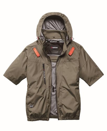 BURTLE バートル エアークラフト半袖ブルゾン(ハイバックファン)(ユニセックス) 春夏用 カーキ AC2096HB 23 3XL