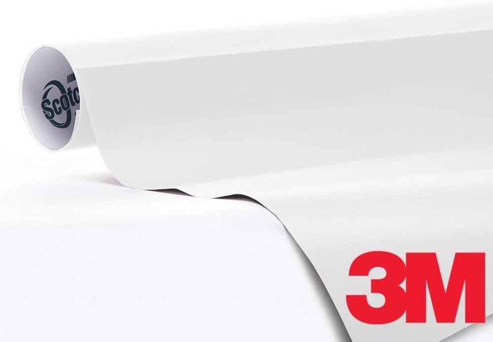 3M 1080 Gloss White Vinyl Wrap Roll (1/2ft x 5ft) Home