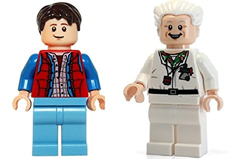 Lego Back to The Future Minifigure Lot Marty McFly and Dr Emmett Brown 21103
