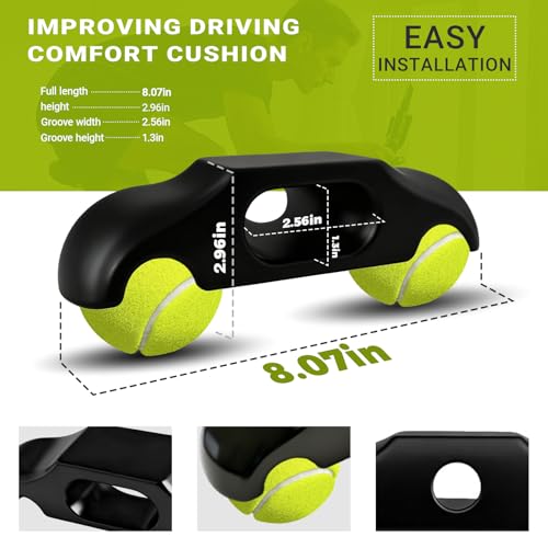 Pack of 4 Rocker Plate Feet, Indoor Cycling Snap Rocker Feet Adapter, Portable Rocker Plate Bicycle Trainer, Tennis Ball Feet for Wahoo Kickr Core 2 Roller Trainer, with 8 Tennis Balls