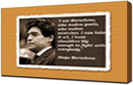 Diego Maradona Quotes 2 - Canvas Art Print - Wall Art - Canvas Wrap