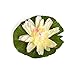 Floating Flowers Set of 6 - White with pink accent 5.5 Inches - These Are the Most Durable Water Lilies Available – Great for Fish Tanks – Weddings – Bird Baths!