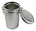 Steel Loose Leaf Tea and Spice Tin Round Canisters with Latch Cover - Set of 4