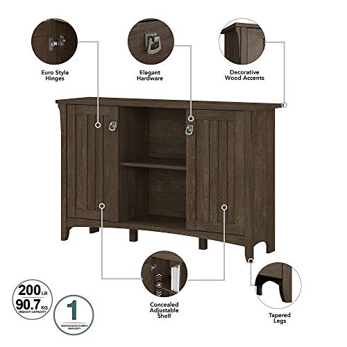 Bush Furniture Salinas Accent Storage with Doors, Ash Brown