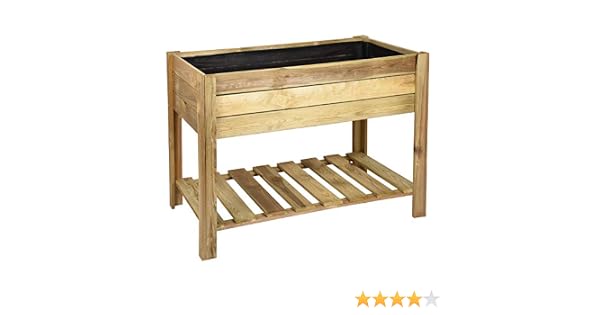 Huerto urbano Madera Natural Rectangular - Faura: Amazon.es: Jardín