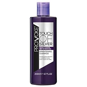 PROVOKE Touch Of Silver Brightening Purple Shampoo 200ml, Neutralises Yellow & Orange tones, Formulated with Violet…