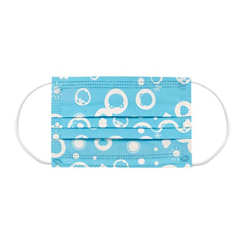 WYILIY 50PC Kids Disposable Face Masque Bandanas Kawaii Covering Cotton Face_Masque for Children Three-Layer Protective Coverings