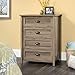 Sauder County Line 4 Drawer Chest, Salt Oak finish, L: 32.21