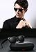 FEIDU Retro Polarized Clubmaster Sunglasses for Men Half Metal Women FD3030Black/Green（2pack）
