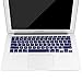 MOSISO Silicone Keyboard Cover Compatible with MacBook Air 13 inch A1466 A1369 2010-2017&Compatible with MacBook Pro 13/15 inch (with/Without Retina Display, 2015 or Older Version), Dark Blue
