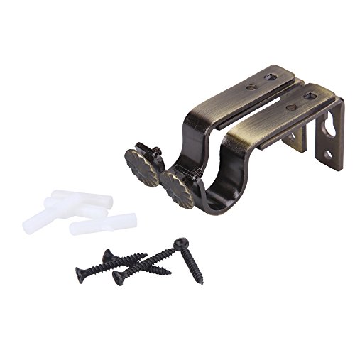 image for Anndason Heavy Duty Curtain Rod Brackets for 3/4 or 5/8 Inch Rod, Bron