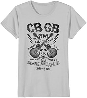 Womens CBGB - 315 T-Shirt Small Silver