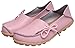 Serene Womens Pink Leather Cowhide Casual Lace Up Flat Driving Shoes Boat Slip-on Loafers - Size 8
