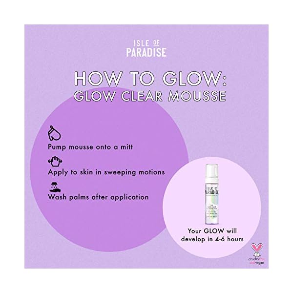 Isle-of-Paradise-Fake-Tan-Mousse-Dark-200-ml-Glow-Clear-Self-Tanning-Foam-Natural-Ingredients-Vegan Isle of Paradise Self Tan Mousse, Dark (200 ml) Glow Clear Self Tanning Foam, Natural Ingredients & Vegan (packaging may…