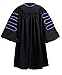 GraduationForYou Unisex Deluxe Doctoral Graduation Gown With Gold Piping, for Faculty, Professors and Students. Royal Blue gown.