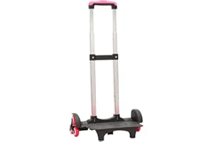 CHEZMAX Backpack Trolley Foldable Trolley Cart 6 Wheels Rolling-Luggage Carts Aluminium Alloy Luggage Hand Cart for Bags