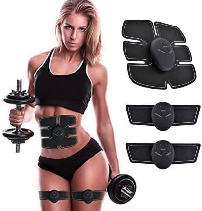 Rocky Mountain Innovations Muscle Toner Ab Toner Abdominal Muscle Simulator Toning Belt EMS Abs Trainer Wireless Body Gym Workout Home Office Fitness Equipment For Abdomen/Arm/Leg Training Men Women