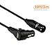 CableCreation 10 Feet Right Angle XLR Female to Male Cable, Microphone Balanced XLR 3pin Female to Male,Black