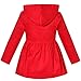 Long Sleeves Vintage Floral Print Chino Cotton Hooded Hoodie Trench Coat Outerwear Windbreaker for Little Girls & Big Girls, Red, Age 5T-6T (5-6 Years) = Tag 130