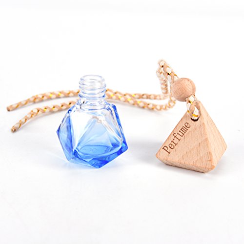 IYSHOUGONG 3 Pcs Empty Car Perfume Bottle Refillable Hanging Perfume Fragrance Bottle Home Car Air Freshener, Color Random