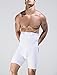 Panegy Men High Waist Stomach Shaper Butt Lifter Leg Control Hip Buster Boxer Brief Large White