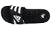 adidas Women's Adissage Slides Sandal, Black/Black/Running White, 11