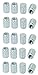 Cutequeen 20pcs Silver Aluminum Tire Rim Valve Stem Caps - Aluminum(Pack of 20)